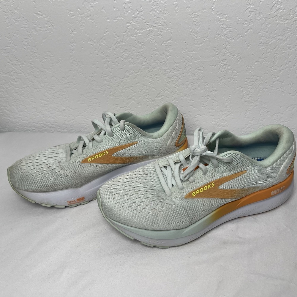 Brooks Ghost 16 Mint/Orange Womens 8B Running Shoes Use Your Own Insoles
